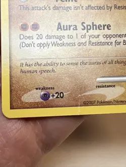 CREASED Lucario 2/17 Regular/Non-Holo POP Series 6 AUTHENTIC Pokemon Card - Image 5