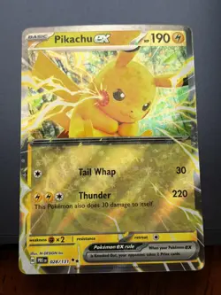 Pikachu ex 028/131 Sv: Prismatic Evolutions Holo Pokemon - Image 1