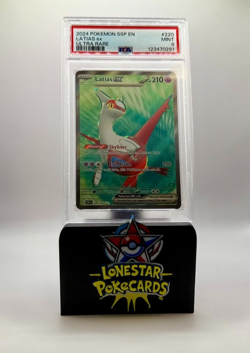 2024 POKEMON SSP EN-SURGING SPARKS ULTRA RARE #220 LATIAS EX PSA 9 #220 - Image 1