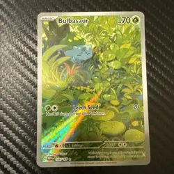 Pokemon Bulbasaur 166/165 Sv: Scarlet & Violet 151 Holo Illustration Rare (NM) - Image 1