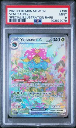 2023 Pokemon Mew En-151 #198 Venusaur Ex Special Illustration Rare PSA 9 - Image 1