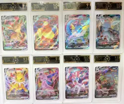 Pokemon TCG Chinese Eeveelution VMAX Complete Set: 8x Graded Slab 10/9.5 AB78 - Image 1