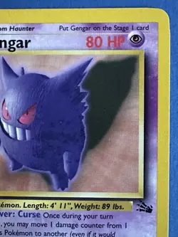 Pokemon Gengar 20/62 1st Edition Fossil Rare NM WOTC 1999 - Image 3