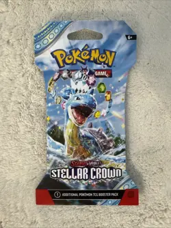 💎🔥 Pokemon Stellar Crown SLEEVED Booster Pack Random Art💎🔥 (1) Single Pack - Image 1