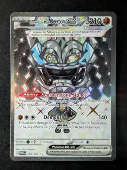 2024 Pokemon CORNERSTONE MASK OGERPON EX #199/167 Twilight Masquerade Ultra Rare - Image 1