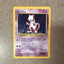 Pokemon Mewtwo Holo Rare Base Set 10/102 Basic 60 HP 1999 English - Image 1