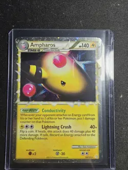 Pokemon Ampharos Stage 2 Prime Holo Ultra Rare 105/123 Heartgold & Soulsilver H… - Image 1