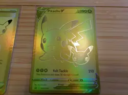 Pokemon Pikachu V SWSH145 Sword & Shield Promo Poke ball Celebrations Gold - Image 5