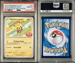 2024 POKEMON INDONESIAN SV-P PROMO #101 PIKACHU IN BATIK SHIRT PSA 10 - Image 3