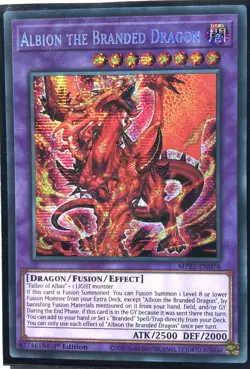 YuGiOh! Albion the Branded Dragon MP22-EN076 Prismatic Secret Rare 1st Ed NM - Image 1