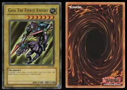 Gaia The Fierce Knight LOB-006 Insufficient Ink Error Yu-Gi-Oh - Image 3