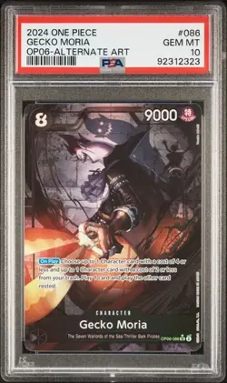 Gecko Moria OP06-086 Wings Of The Captain Alt Art One Piece PSA 10 Gem Mint - Image 1