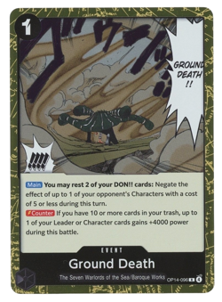 ONE PIECE TCG GROUND DEATH OP14-096 R THE AZURE SEA'S SEVEN ENGLISH - Image 1