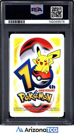 Pokemon 2006 Corsola/Sneasel 7 Of Clubs Yellow 10th Annv. Playing Card PSA 10 - Image 2