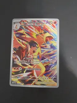 Pokemon TCG Destined Rivals Ethan's Typhlosion Illustration Rare Card 190/182 - Image 1