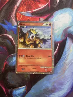 Entei HGSS20 Black Star Promo 2010 Holo Card EX Pokemon TCG - Image 1
