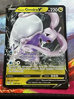 Hisuian Goodra V 135/196 SWSH11: Lost Origin NM Pokemon Card TCG - Image 1