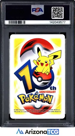 Pokemon 2006 Yellow 6 Of Clubs Pokemon 10th Anniversary Playing Card PSA 10 - Image 2