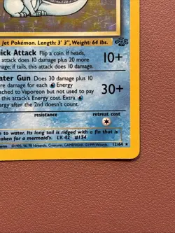 Pokemon TCG Vaporeon Holo Rare Card Jungle Set, Vintage, 12/64 LP Lightly Played - Image 2