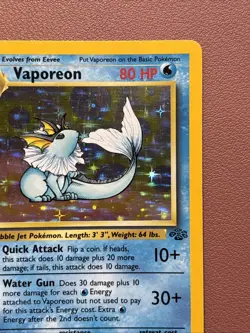 Pokemon TCG Vaporeon Holo Rare Card Jungle Set, Vintage, 12/64 LP Lightly Played - Image 3