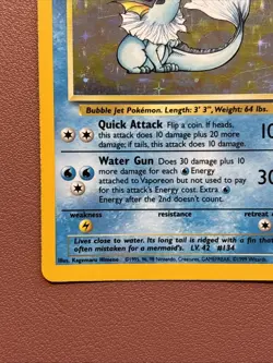 Pokemon TCG Vaporeon Holo Rare Card Jungle Set, Vintage, 12/64 LP Lightly Played - Image 5