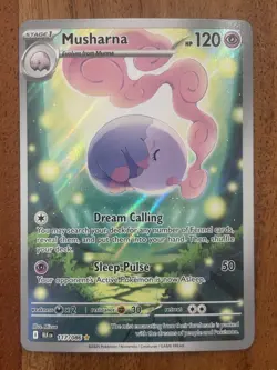 Pokemon TCG Musharna 117/086 Black Bolt Illustration Rare NM Holo Card - Image 1