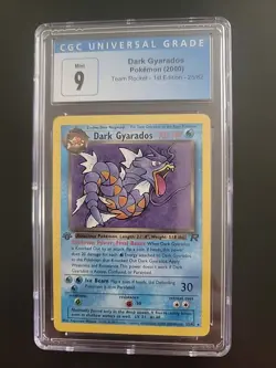 CGC 9 MINT Dark Gyarados 2000 Team Rocket 1st Edition 25/82 Pokemon Card - Image 1