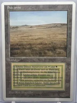 MTG Card - Revised Edition #285 - Savanne / Savannah in German - Image 1