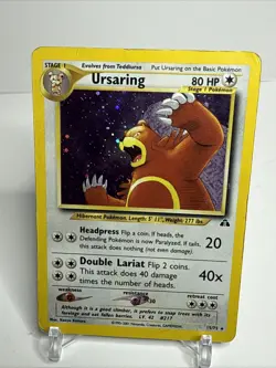 2001 Ursaring 15/75 Holo Neo Discovery - Pokemon TCG Card - CREASES - Image 1