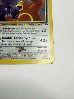 2001 Ursaring 15/75 Holo Neo Discovery - Pokemon TCG Card - CREASES - Image 2