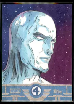 2026 Topps Finest Fantastic Four ORIGINAL SKETCH CARD Silver Surfer Auto 1/1 - Image 1