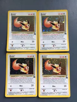 Eevee | Black Star Promo 11 | Wizards Of The Coast | Pokemon TCG | Set 4 Cards - Image 1