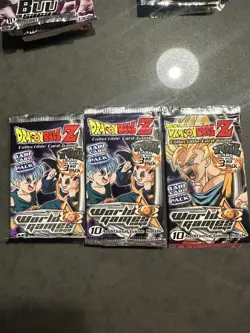 (3)x Dragonball Z World Games Saga Card Game 2002 Score CCG Booster Pack Lot - Image 1