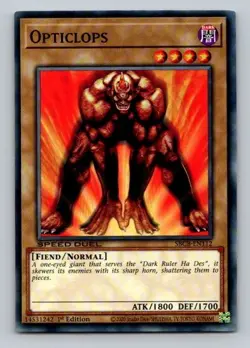 2020 Yugioh Opticlops SBCB-EN112 1st Edition Common - Image 1