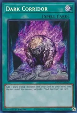 Yugioh! LP Dark Corridor - DUNE-EN059 - Secret Rare - 1st Edition Lightly Played - Image 1