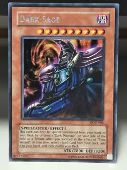 Yugioh! LP Dark Sage - DOD-002 - Secret Rare - Limited Edition Lightly Played, E - Image 1