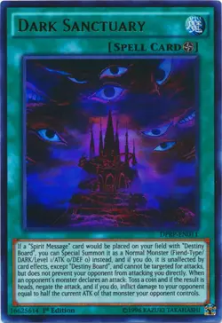 Yugioh! LP Dark Sanctuary - DPRP-EN011 - Ultra Rare - 1st Edition Lightly Played - Image 1