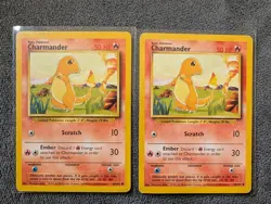 Pokemon TCG Charmander Base Set 46/102 Regular Unlimited Common Card - Image 1