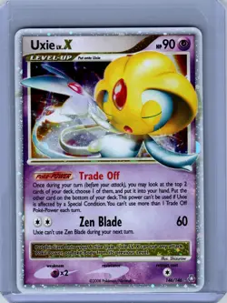 Uxie LV X 146/146 - Legends Awakened - Holo Ultra Rare Pokemon TCG Card LP/MP - Image 1