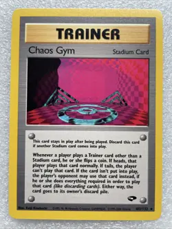 Pokemon TCG Chaos Gym Trainer Card 102/132 Non Holo Gym Challenge NM - Image 1