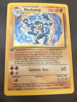 Pokemon TCG Machamp 1st Edition Holo Rare Card 8/102 - Image 2