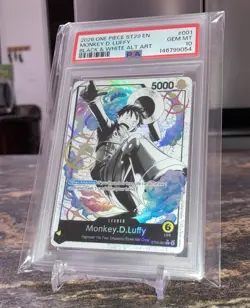 ONE PIECE PSA 10 GEM MINT MONKEY D LUFFY ST29-001 BLACK & WHITE ALTERNATE ART A - Image 3