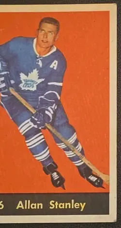 1960-61 Parkhurst #16 Allan Stanley Toronto Maple Leafs Vintage NHL Hockey Card - Image 3