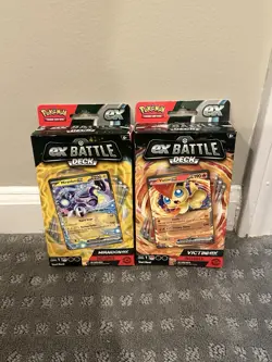 2 DECKS Victini & Miraidon Pokemon ex Battle Deck Starter English 60 Cards Per - Image 1