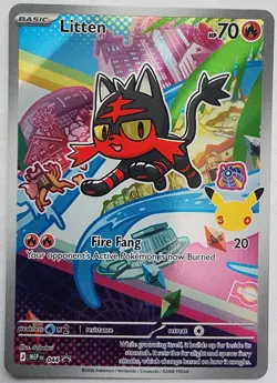 Pokemon Trading Card TCG Litten Full Art Holo 044 Promo Nintendo 2026 - Image 1