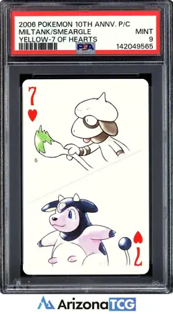 Pokemon 2006 Miltank/Smeargle 7 Pokemon 10th Anniversary Playing Cards PSA 9 - Image 1