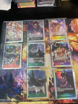 x8 One Piece Playset Card Lot Charlotte Pudding/Marshal/Sabo/Jinbe (32 Cards) NM - Image 1