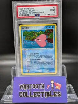 Pokemon CRYSTAL GUARDIANS LUVDISC #7 HOLO FOIL CARD PSA 9 MINT - Image 1