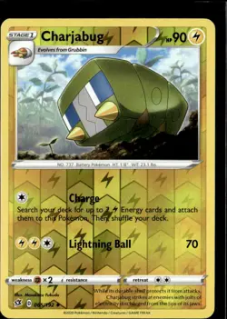 Pokemon Charjabug 065/192 Rebel Clash Reverse Holo Uncommon 2 Card Lot - Image 1