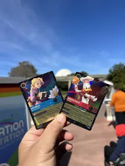 Disney Lorcana Magical Places EPCOT 2026 Rapunzel & Donald Duck Promo Cards - Image 1